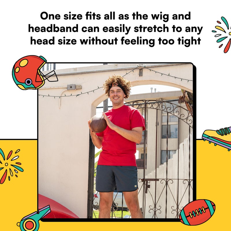 Watt's Wigs - Mahomes Headband Wig - One Size Fits All - Image 3